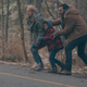 June (Elisabeth Moss), Hannah (Jordana Blake), and Luke (O.T. Fagbenle) try to escape.